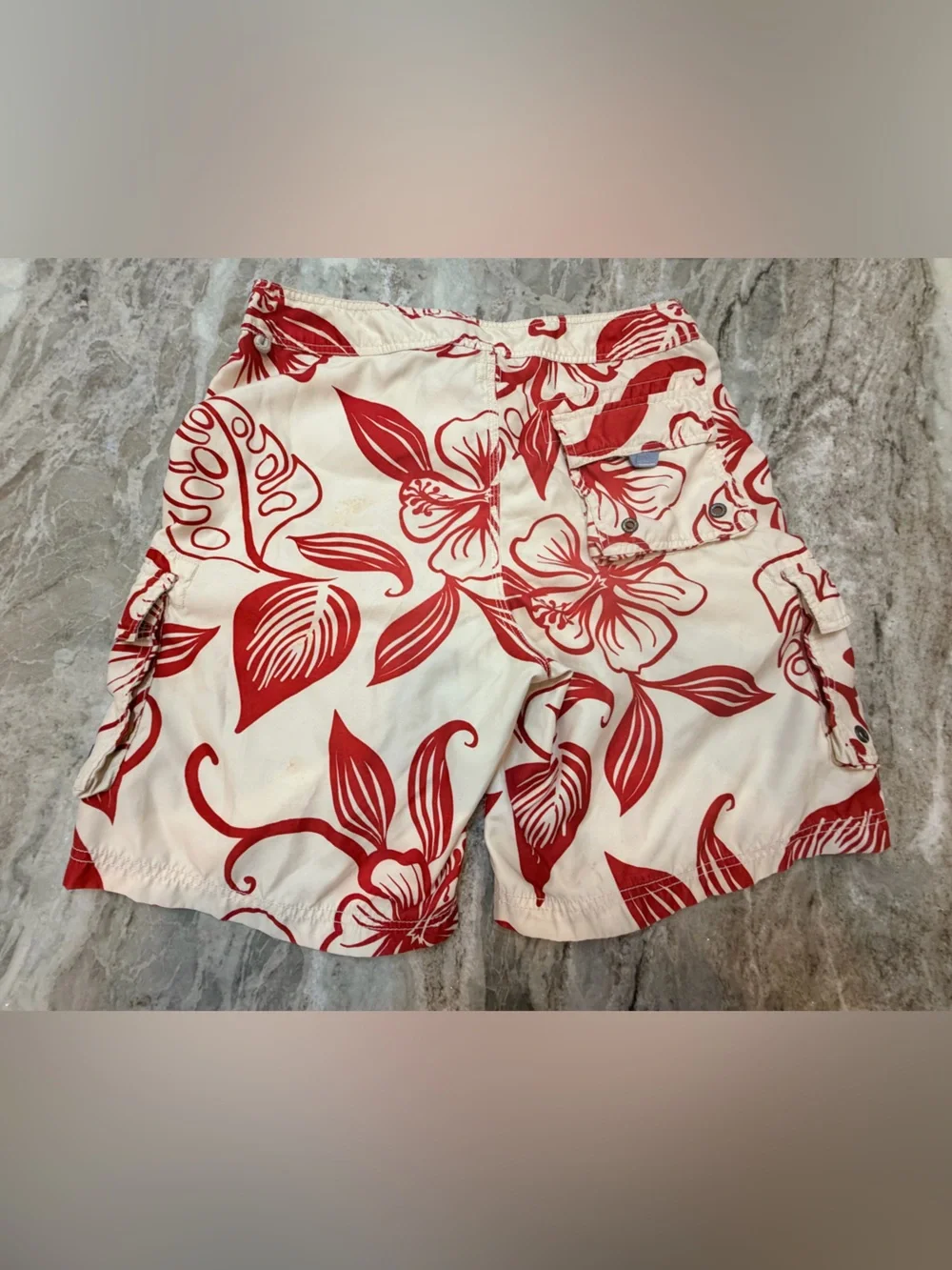 J.Crew Men’s Red Floral Board Shorts Size 34